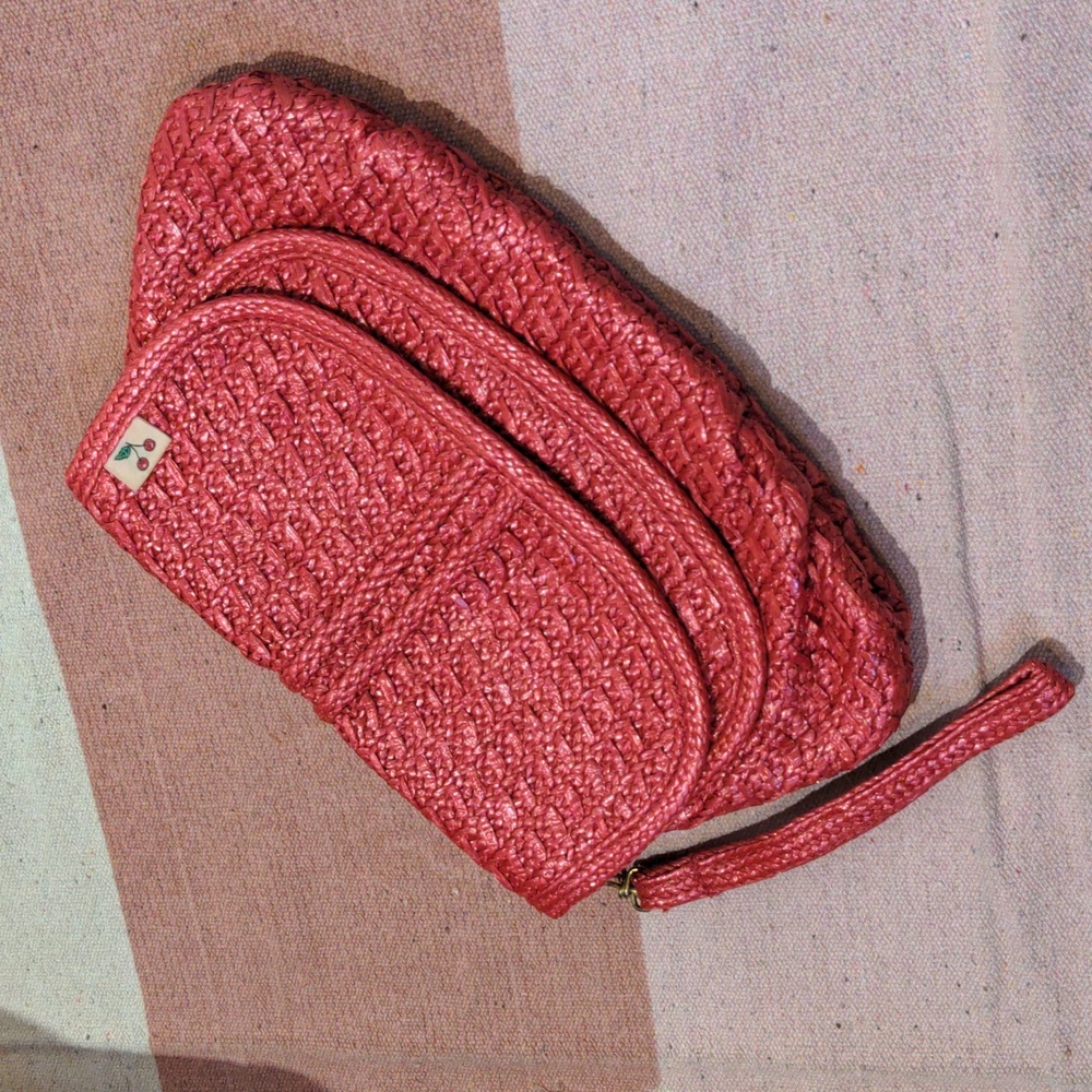 Vintage Cherry Red Sarne Clutch